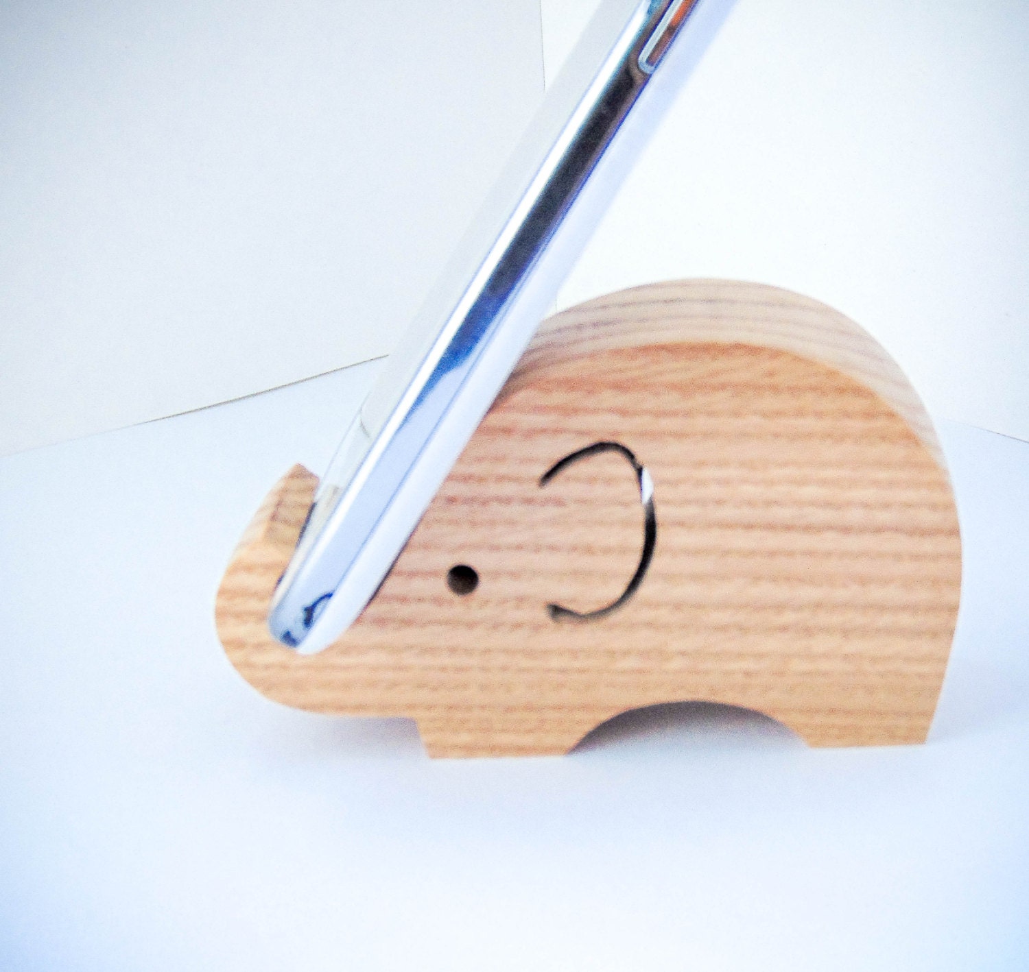 Wooden Elephant Phone Holder Tablet Holder