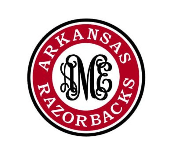 Download Arkansas Razorbacks Monogram instant download file for cutting