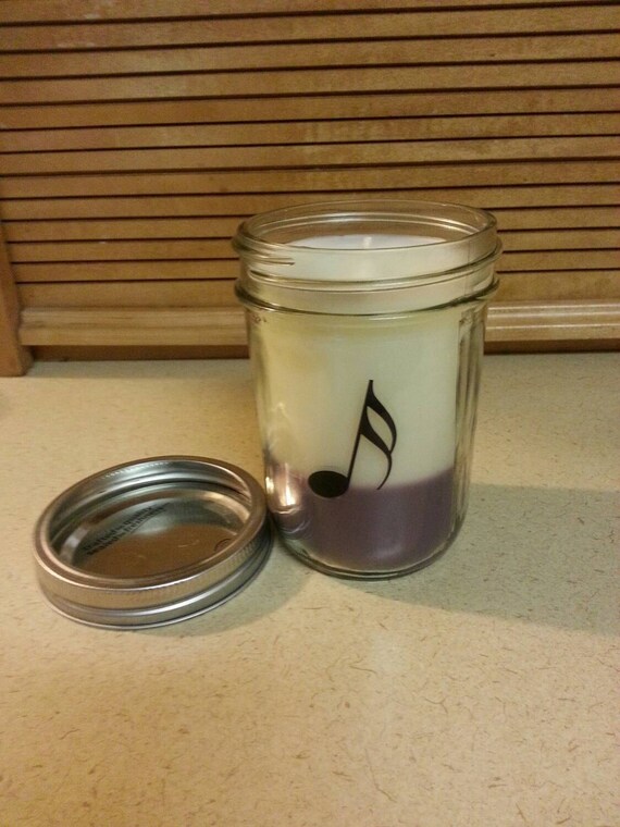 Musical Notes Jar Candle With Relaxation Scent By Candlesbybrenda