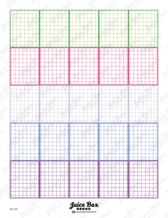Items Similar To Printable Colored Graph Paper Planner Squares For Erin 