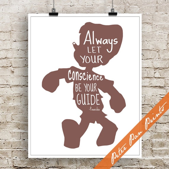 Always Let your Conscience Be Your Guide Pinocchio inspired