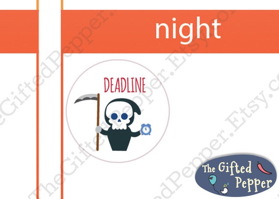 Deadline Stickers Printable Deadline Reminder For Work And