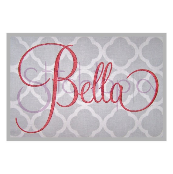 Bella Embroidery Font Set 5 6 7 11