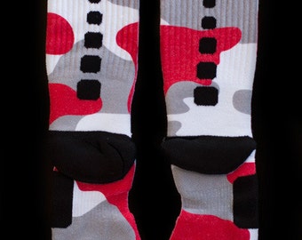 Custom Nike Elite Socks "Chicago Camo"
