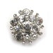 rhinestone buttons, rhinestone embellishment, hair accessory supplies, rhinestone center, silver button, flat back button, firework