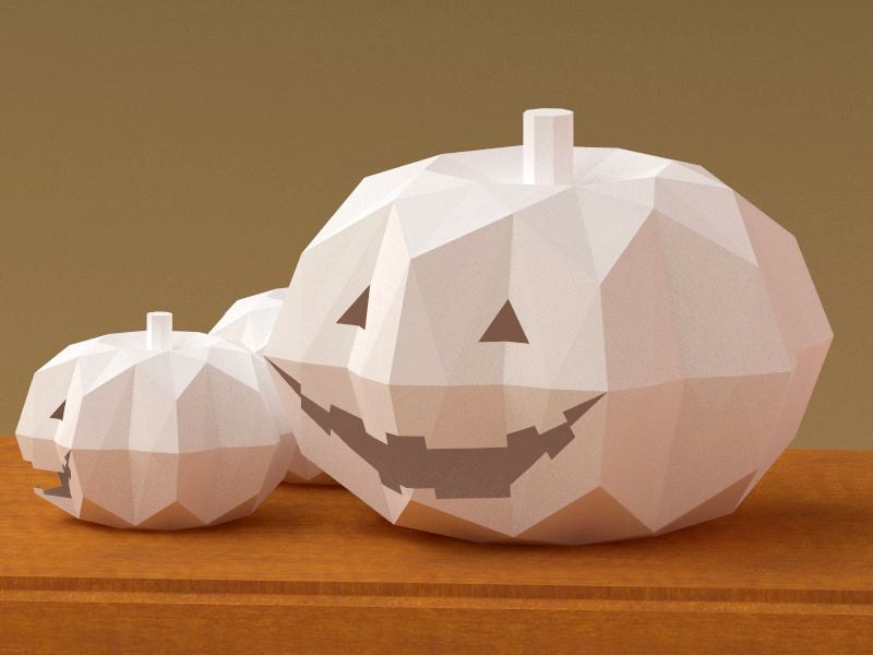 Halloween Jack O Lantern 3D  Paper  Model  Pattern