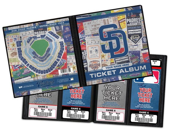 Personalized San Diego Padres Ticket Album by ThatsMyTicket