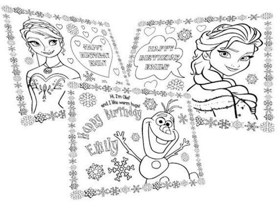 elsa coloring pages happy birthday - photo #32