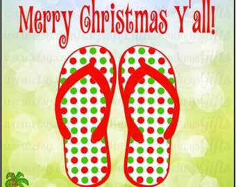 christmas flip flops