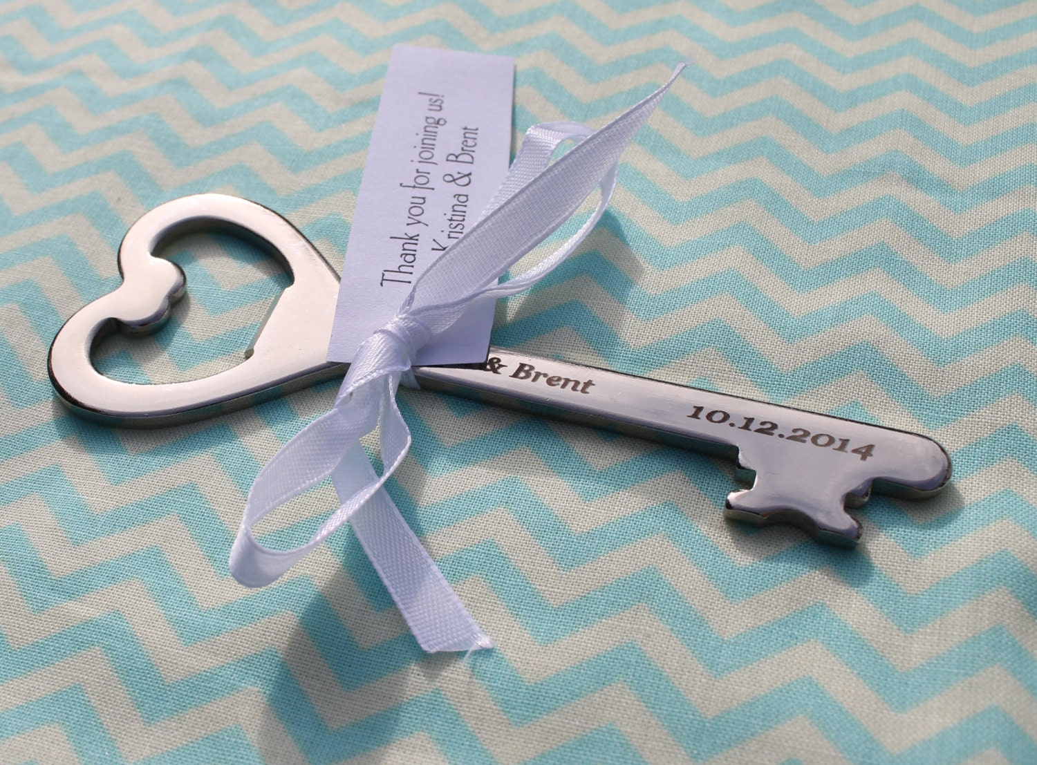 Personalized Key Bottle Opener Wedding Favor