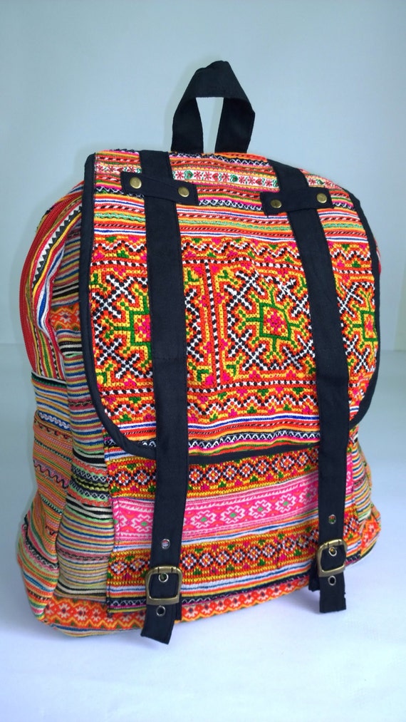ON SALE Ethnic Hmong Backpack Rucksack Schoolbag by pasaboho