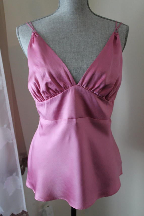 Pink Silk Camisole by Saks Fitfh Avenue Medium