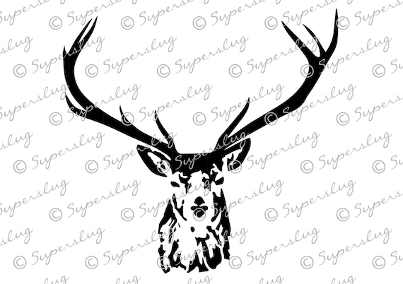 STENCIL Stag head by SuperslugFurniture on Etsy