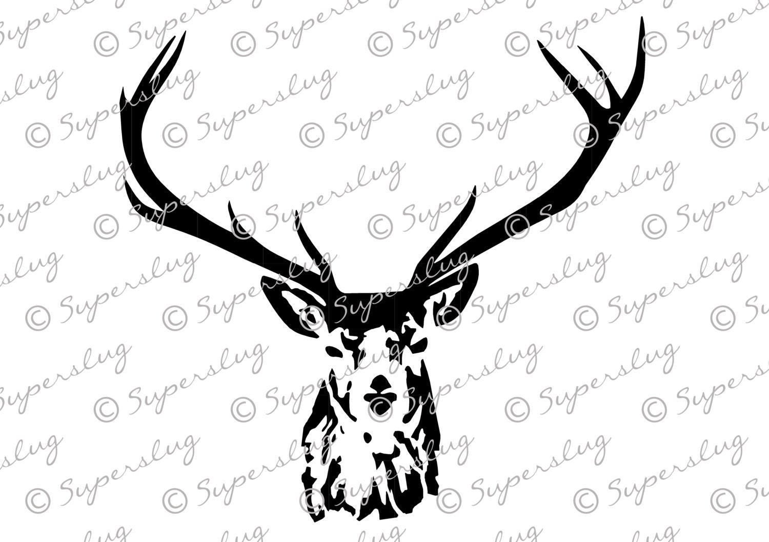 STENCIL Stag head by SuperslugFurniture on Etsy