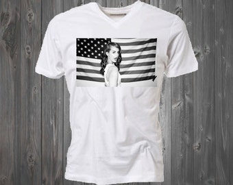 lana del rey american flag shirt