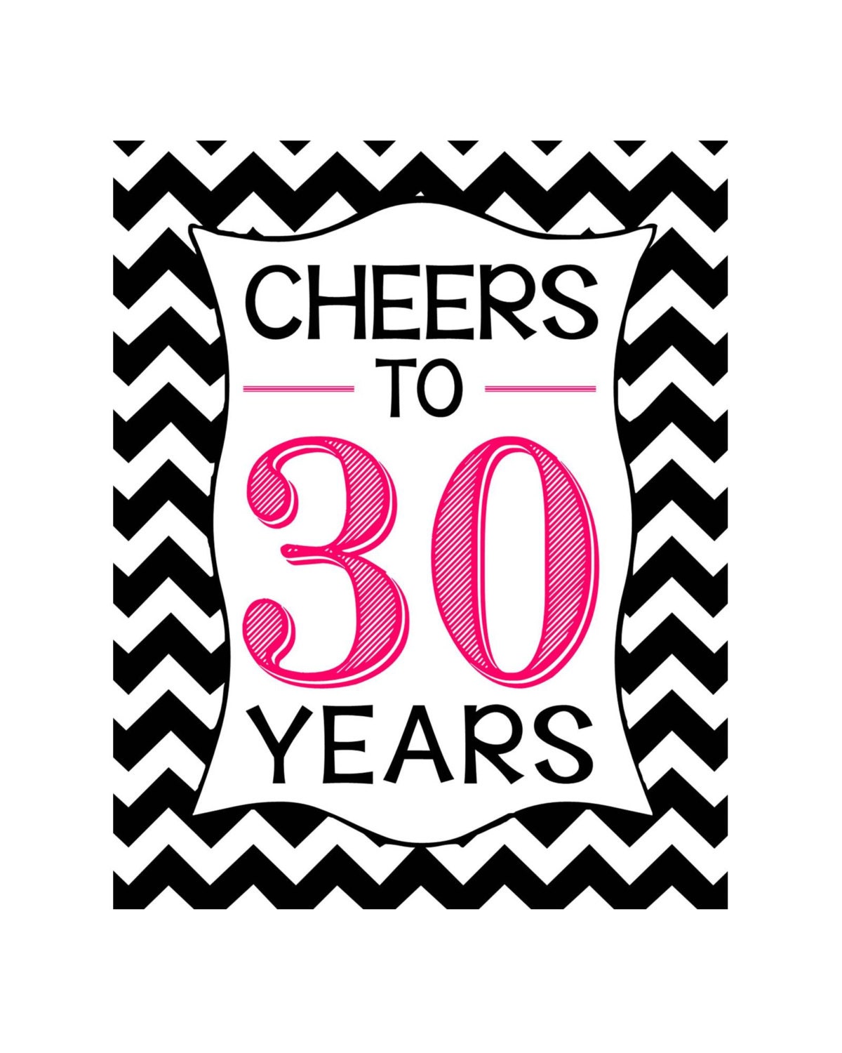 Cheers to 30 Years Printables Instant Downloads