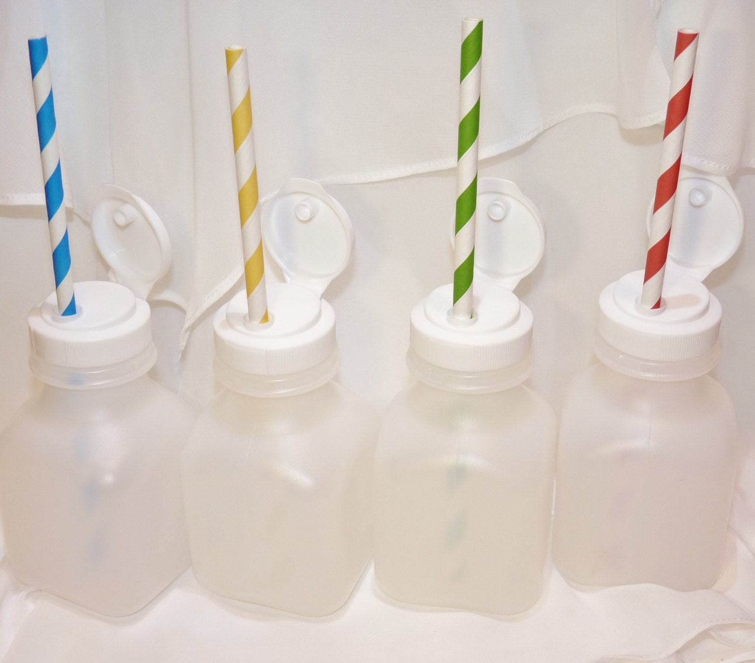 MILK BOTTLE Plastic set of 10 Plastic BPA Free ReTrO School