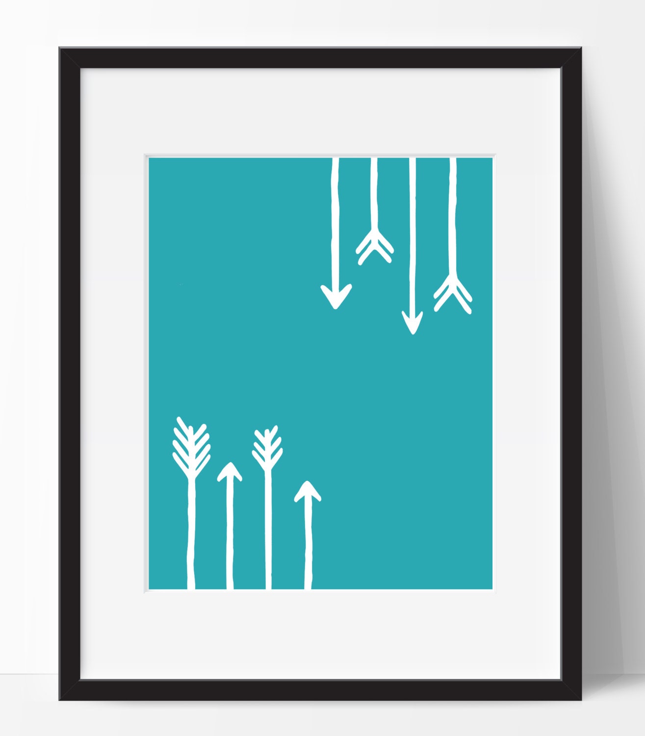 Home Decor Arrows Art Wall Art Wall Decor Blue by InkPrintArt