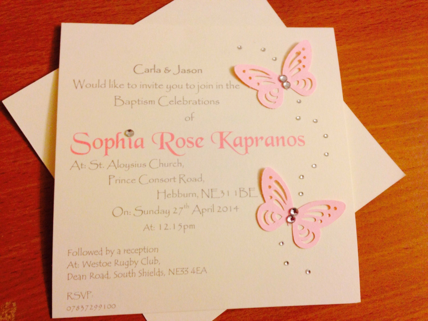Dinywageman Homemade Baptism Invitations