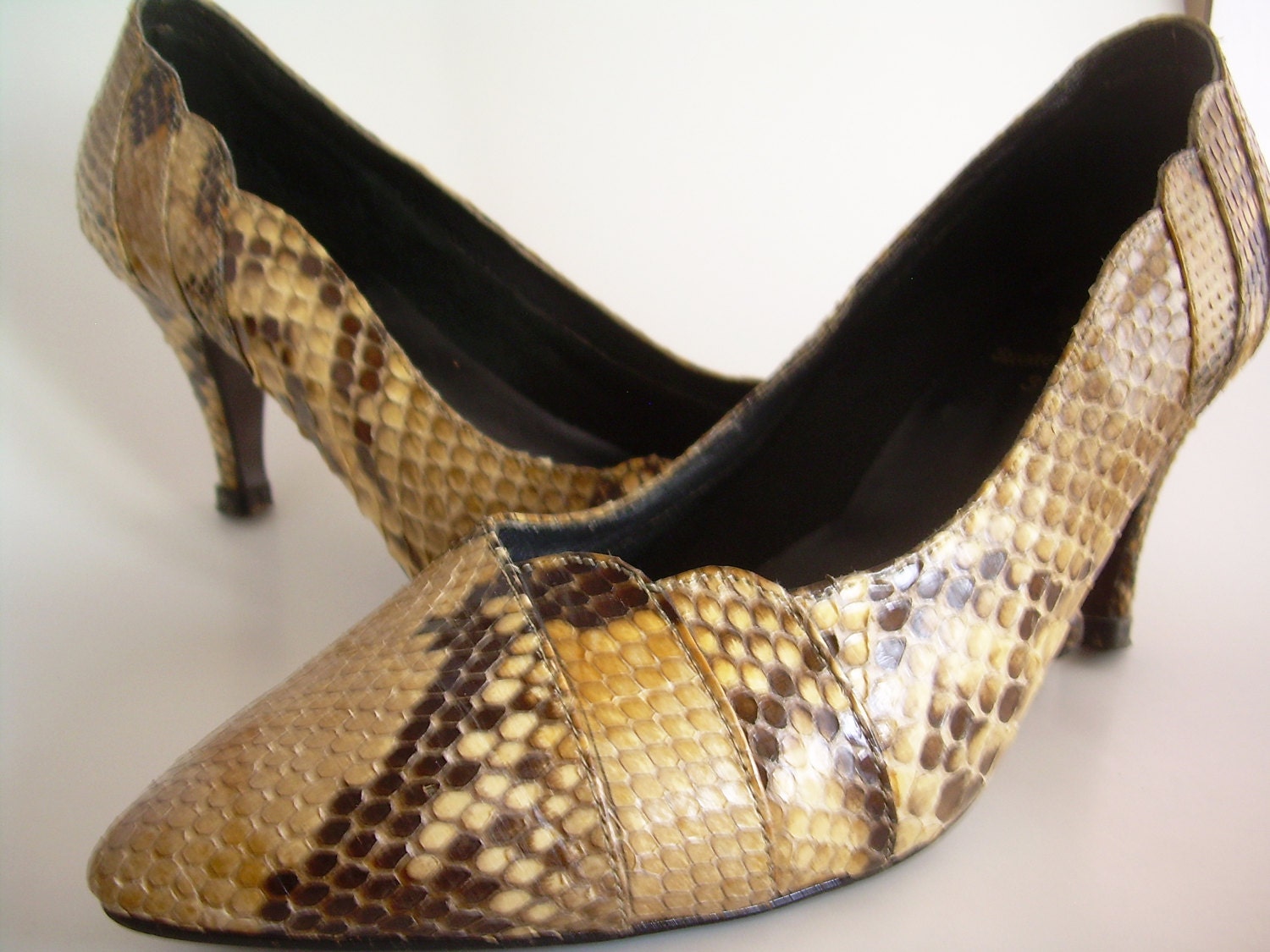 snakeskin booties size 9