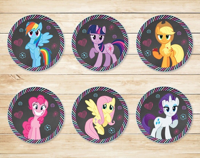 Printable My Little Pony Cupcake Toppers by ApothecaryTables