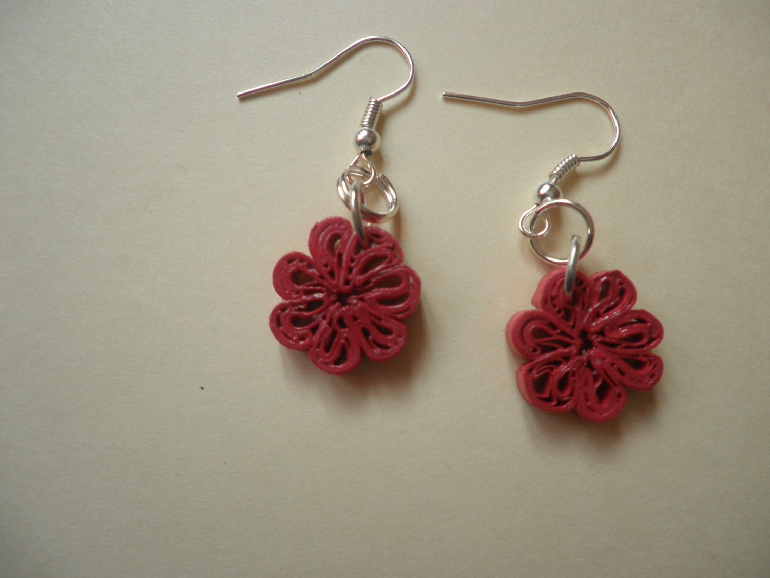 Earring made of Paper Quilling by fantasmania on Etsy