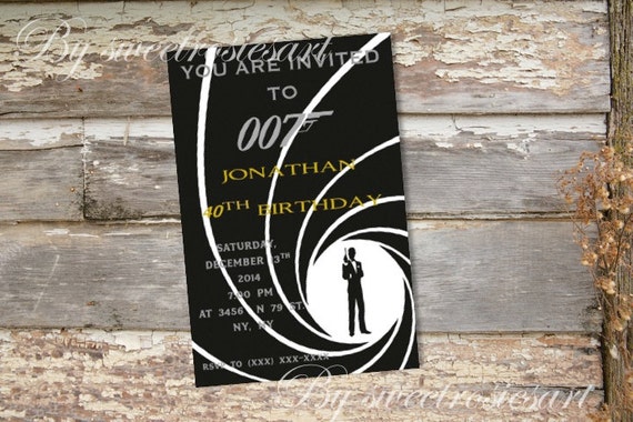 carte invitation james bond