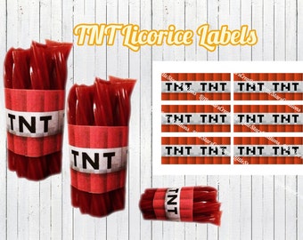 TNT licorice wrapper - Minecraft red licorice TNT wrapping 