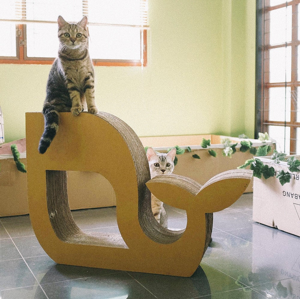 KAFBO Cat Scratching Furniture Whale shape by KAFBO on Etsy