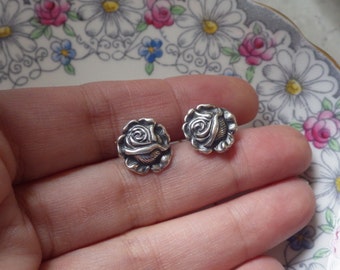 sterling silver findings earring post rose