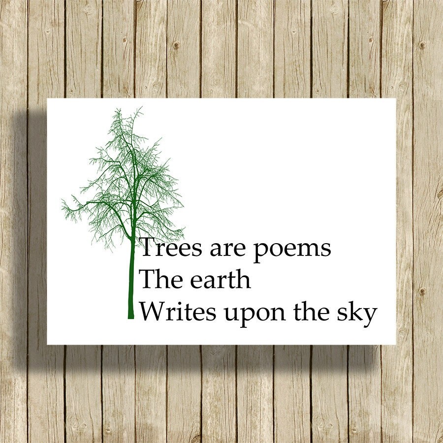 printable wall art Trees quote instant download 8 x 10