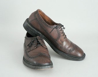 Leather Wingtip Brogues Men 9