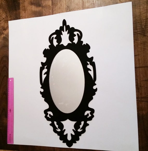 Damask Felt Wall Mirror Wall Decal Acrylic Mirror Wall