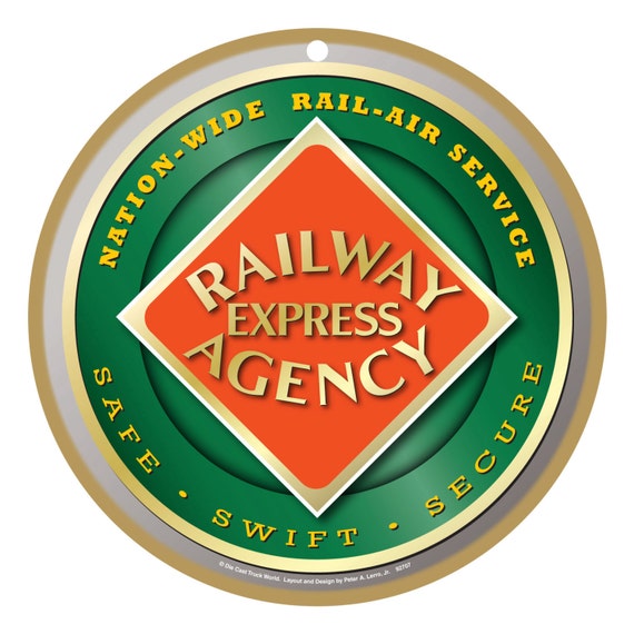 Railway Express Agency Railroad Logo Wood by CreativeReproduction