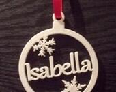 Personalised Bauble Christmas Tree Decoration With Snowflakes