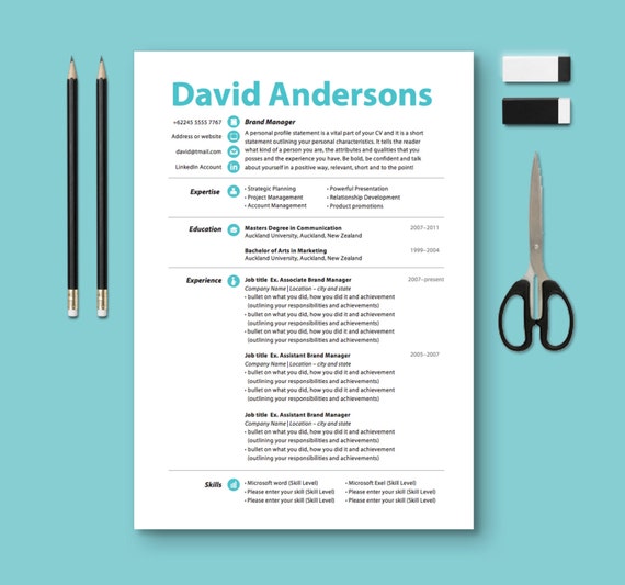 Resume + Cover Letter + Reference Page | Microsoft Word Template ...