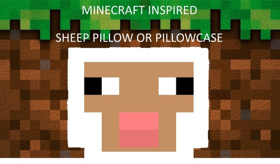 minecraft 16x9 sheep pillow buddy