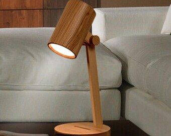 Handcrafted Wooden original desk lamp Decorative lamp Night lamp Solid Wood lamp Vintage Decorative lamp table lamp for Study