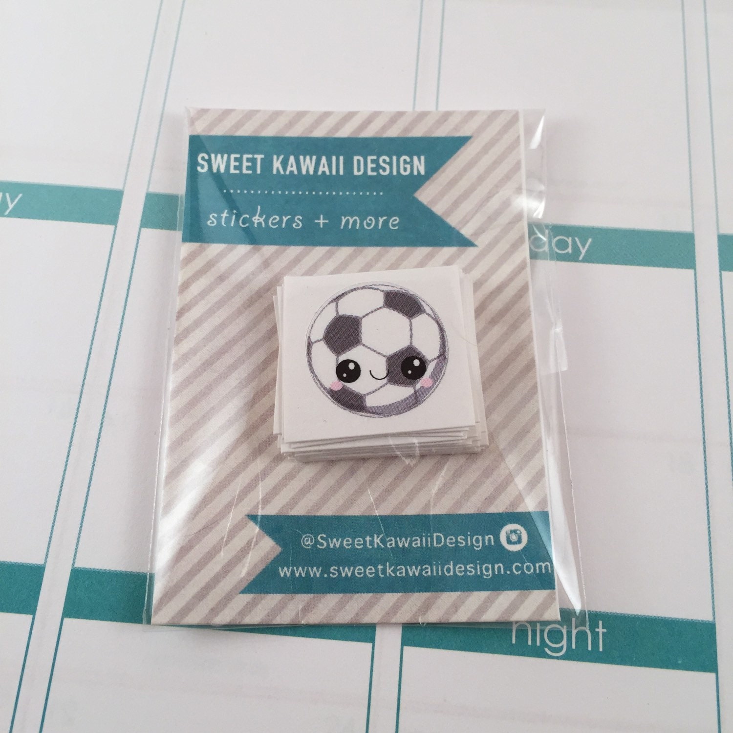 24 Kawaii Soccer Ball Stickers by SweetKawaiiDesign on Etsy