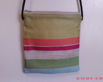 Stripe Zipper Bag, Stripe crossbody bag, Stripe crossbody bag, Stripe purse, Stripe pocketbook, Multi Color Bag, Multi Color purse, 7x7 bag