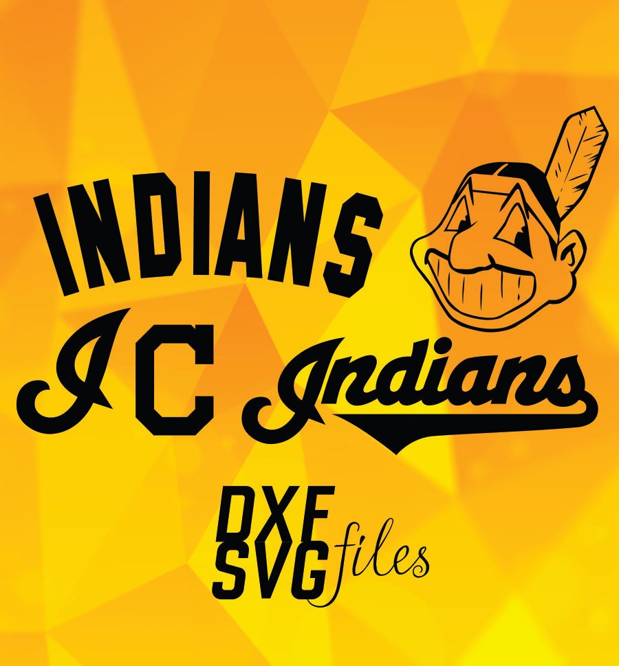 9 Cleveland Indians logos in DXF and SVG files Instant by dxfsvg