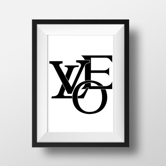 Louis Vuitton Black and White Monogram Logo by DominaDesignsLA