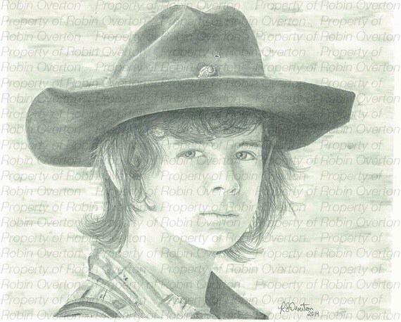 Chandler Riggs aka Carl Grimes drawing print by OvertonArtwork