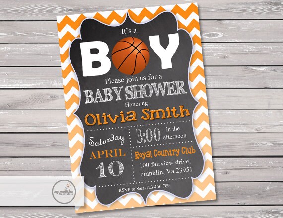 Basketball Baby Shower Invitations 7