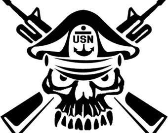 Items similar to CPO Navy Chief Skull and Cutlasses Decal Sticker on Etsy