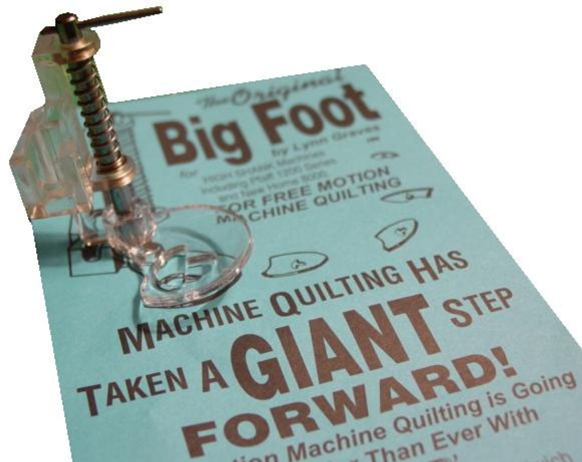 High Shank Big Foot Free Motion Quilting Darning Spring Loaded