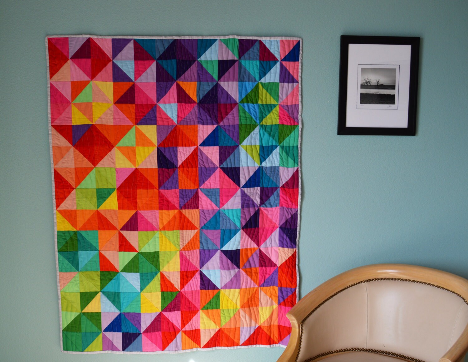 Patchwork Prism Modern Quilt. Made to Order