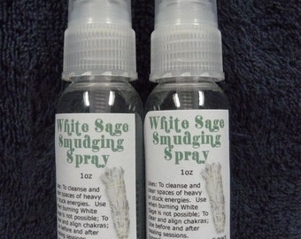 White Sage Palo Santo Smudging Spray Smudge Without Smoke Herbal Extract Cleanse Ritual Ceremony