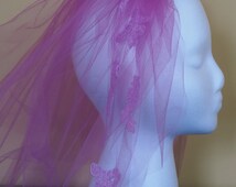 Popular items for pink veil on Etsy