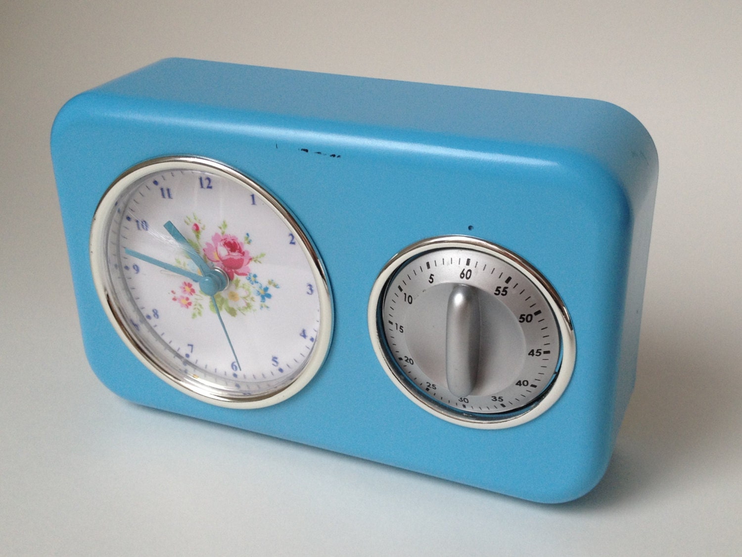 kitchen clock vintage timer light blue Argentina